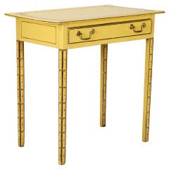 Antique French Yellow Painted Side Table