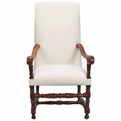 Large 19th Century English Throne-Style Armchair 12