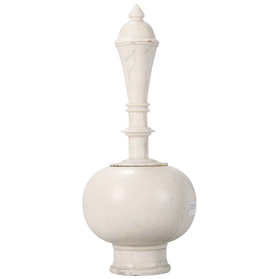 Tall Mogul Style Covered Marble Vessel