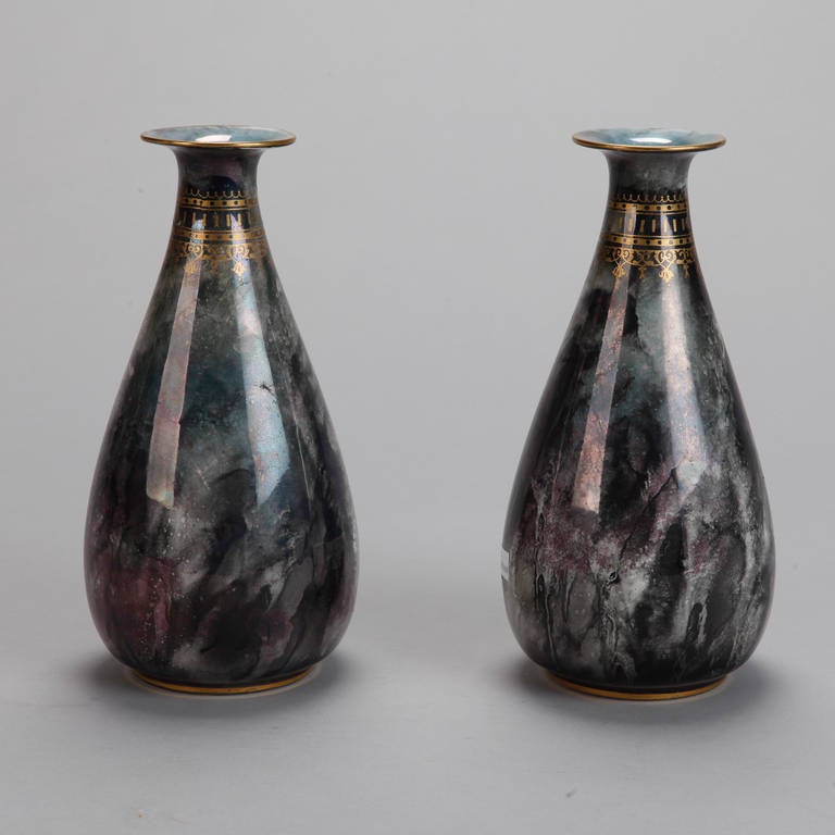 British Pair of Losol Ware Keeling and Co. Art Deco Vases