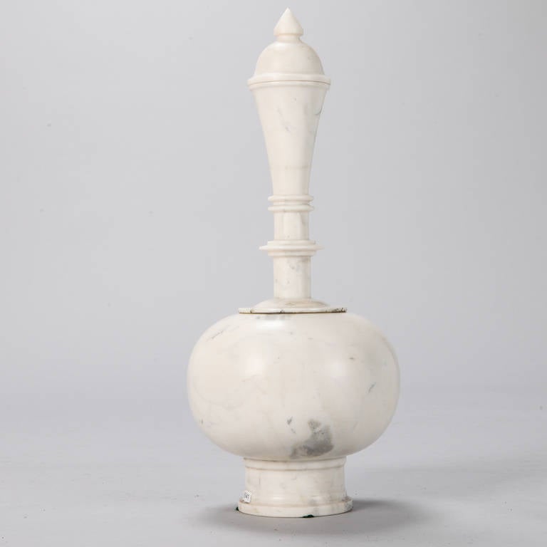 20th Century Tall Mogul Style Covered Marble Vessel