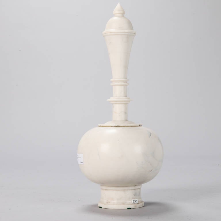 Tall Mogul Style Covered Marble Vessel 1