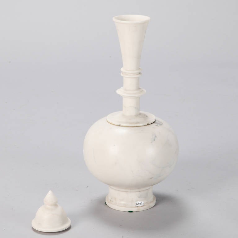 Tall Mogul Style Covered Marble Vessel 2
