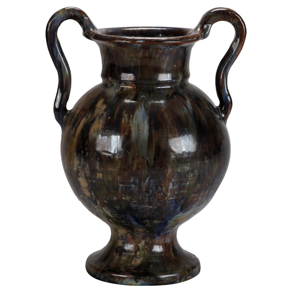 Tall French Amphora Form Vase