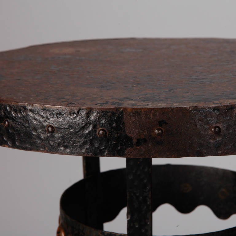 Arts and Crafts Bronze Metal Gueridon Table 1