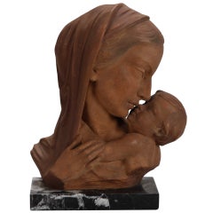 Johanne Dommisse Madonna and Child Terra Cotta Bust