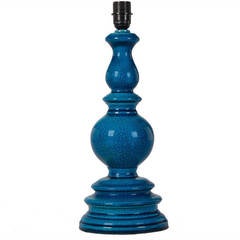 Blue Mid-Century Ceramic Table Lamp Blue Mid-Century Ceramic Table Lamp