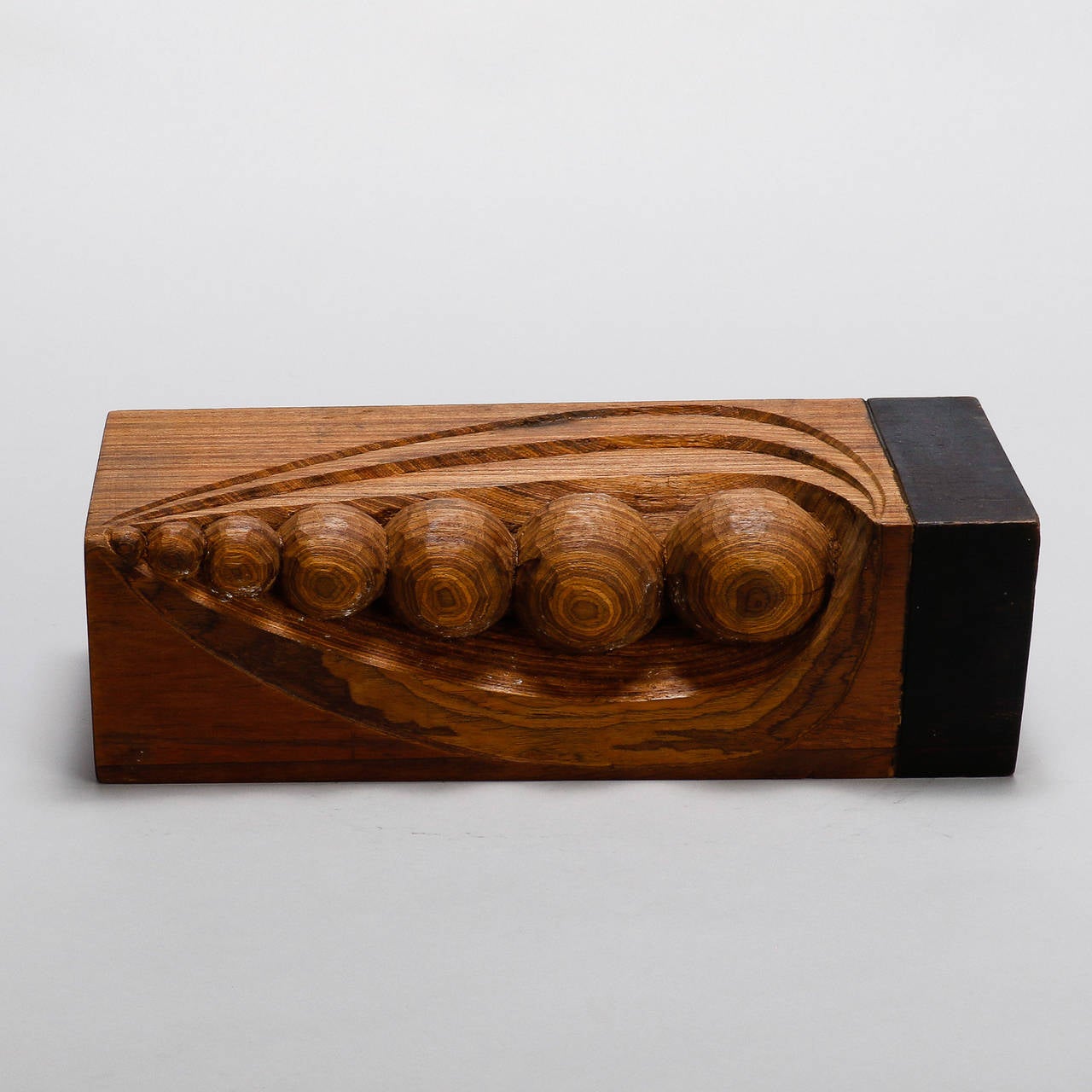 Mid-Century Modern Carved Wood Sculpture by Italian Artist Flaviano Laghi For Sale