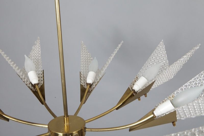 Mid-20th Century Mid Century Eight Light Atomic Sputnik Style Chandelier