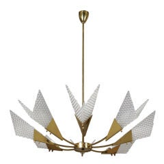 Vintage Mid Century Eight Light Atomic Sputnik Style Chandelier