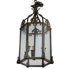19th Century Dutch Bronze Lantern with Medallions