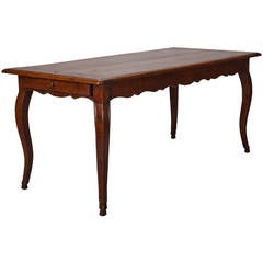19th Century French Oak Country Table with Extendable Work Surfaces