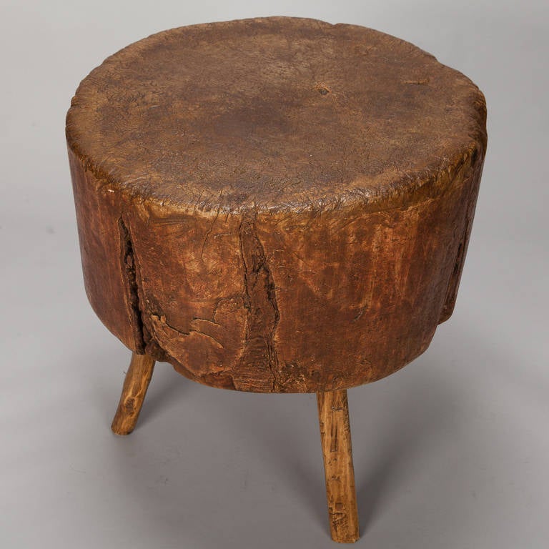 19th Century Primitive Round Butcher Block Table For At 1stdibs 19th Century Primitive Round Butcher Block Table 3