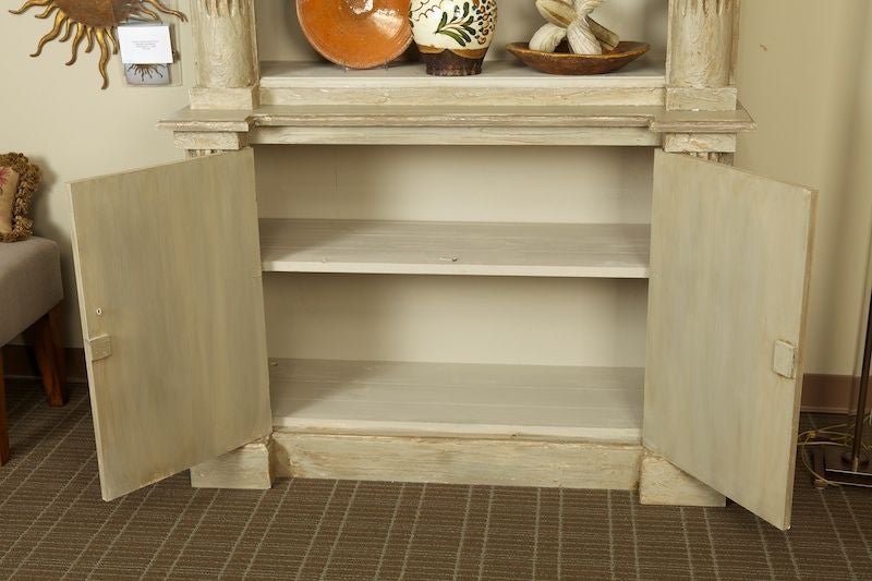 French Painted Bureau Bookcase with Bottom Cupboard 5