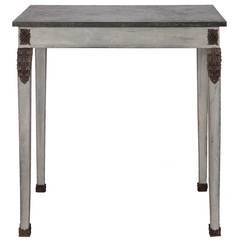 French Empire Painted Table with Bronze Fittings