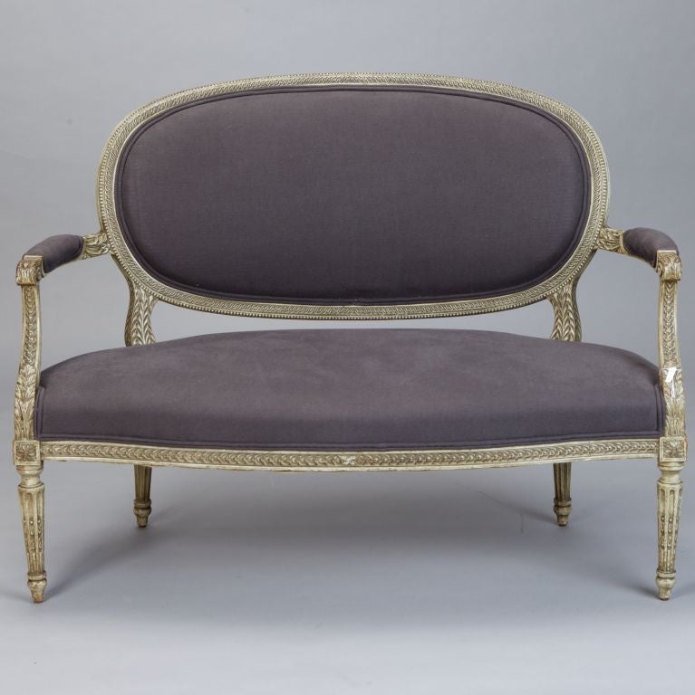 Circa 1900 Louis XVI Style Oval Back Settee
