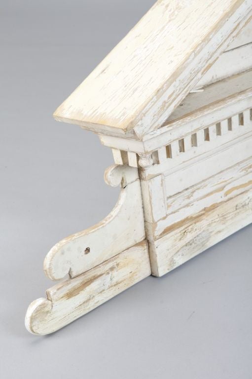 White Wood Overdoor Pediment 1