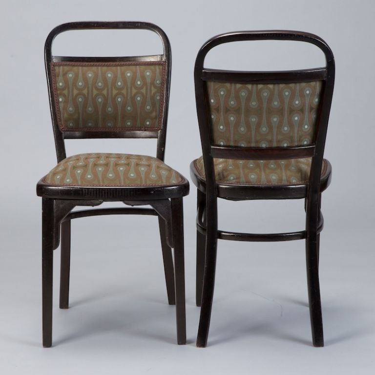 Austrian Set of Four Otto Wagner Chairs For Sale