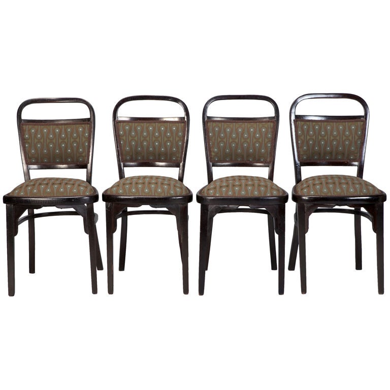 Set of Four Otto Wagner Chairs For Sale