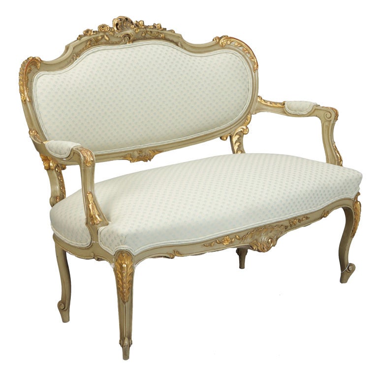 Gilded Louis XV Style Settee