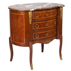 Small Louis Philippe Commode with Marble Top and Ormolu Fittings