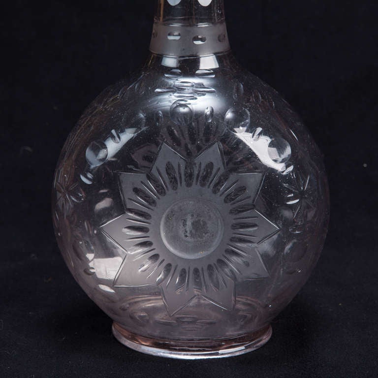 Large Hand Blown Crystal Decanter 2