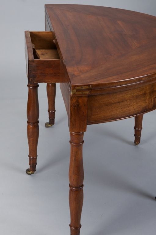 French Walnut Flip Top Game Table 1