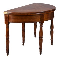 French Walnut Flip Top Game Table