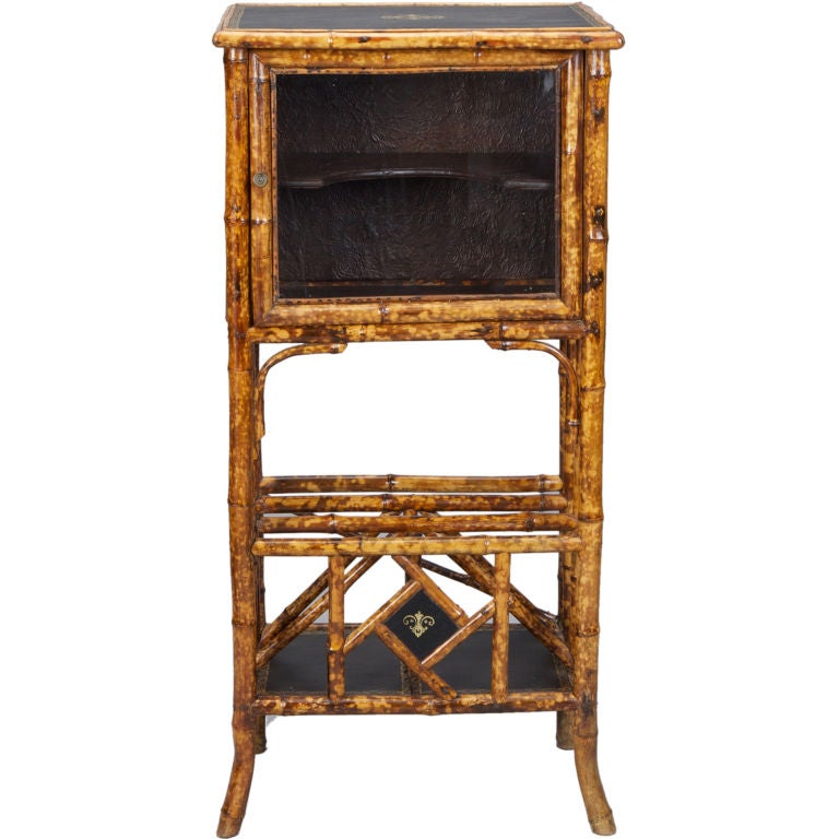 Small English Bamboo Cabinet