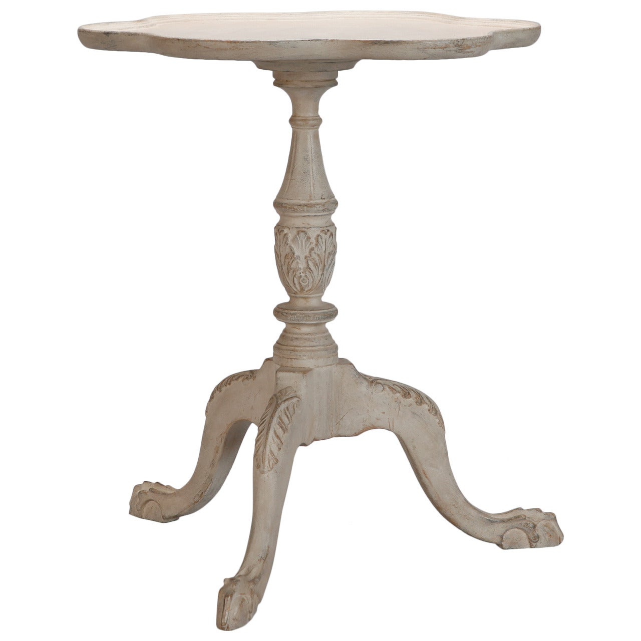 Small French Scallop Edge Side Table
