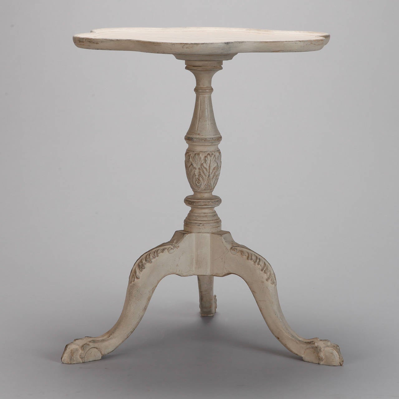 scalloped edge side table