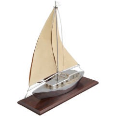 Art Deco Sculpted Metal Yacht Lamp 3