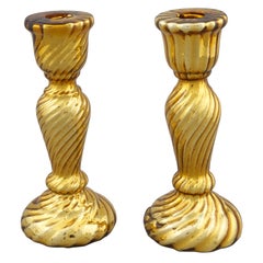 Gold Mercury Glass Candleholder