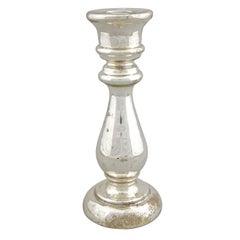 Large Mercury Glass Candlestick