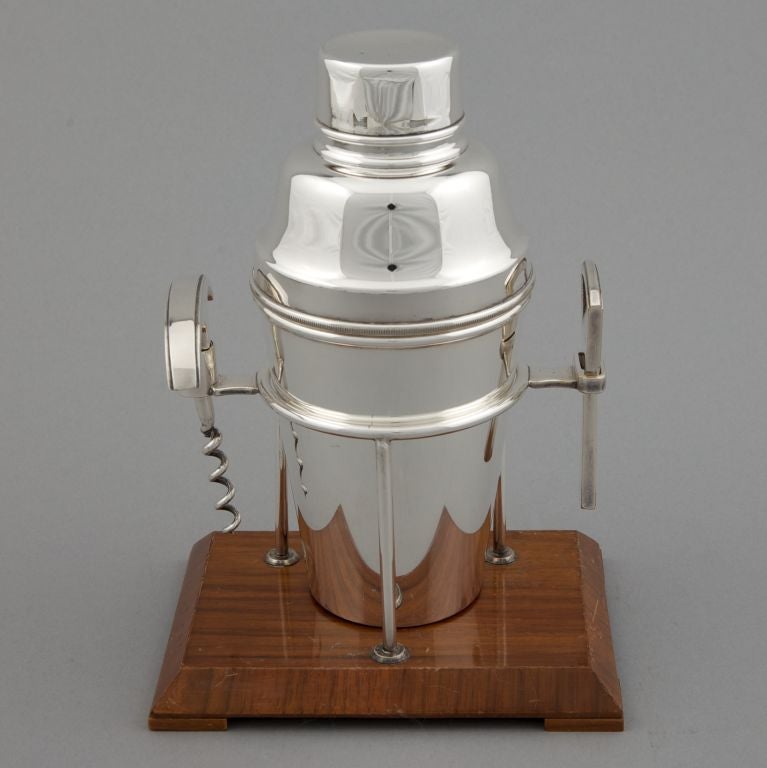 Art Deco Silver Plate Cocktail Martini Set