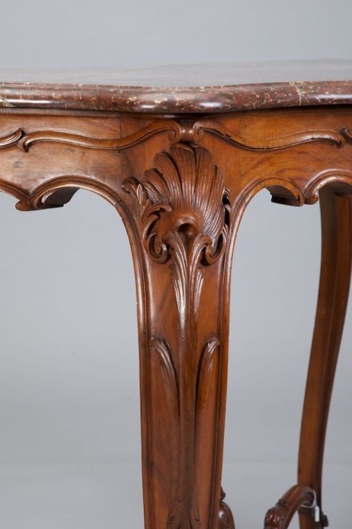 Napoleon III Carved Console With Marble Top 4