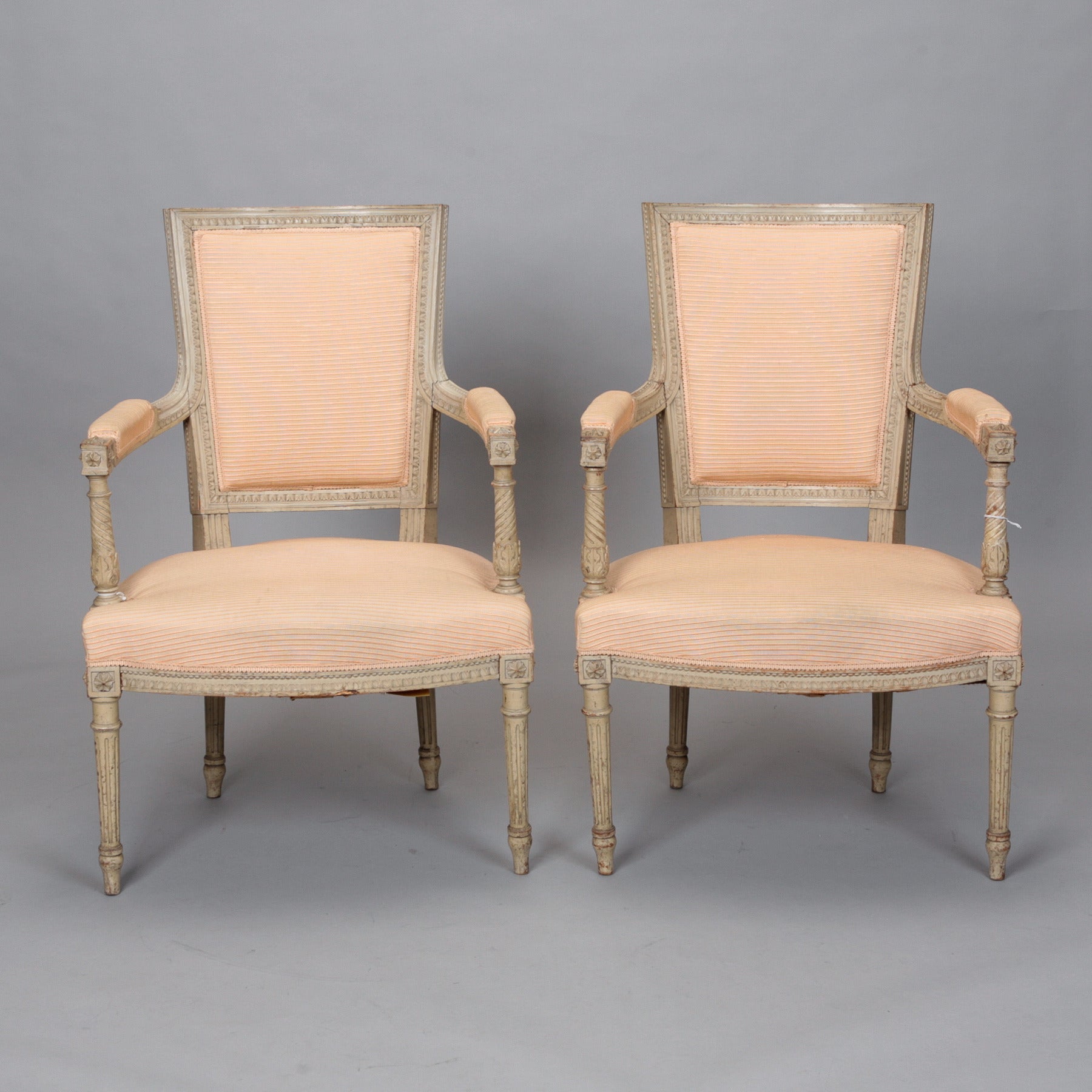 Pair Circa 1900 Louis XVI Style Armchairs