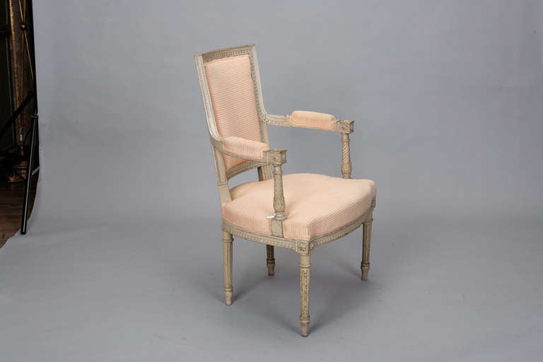 Pair Circa 1900 Louis XVI Style Armchairs In Good Condition In Troy, MI
