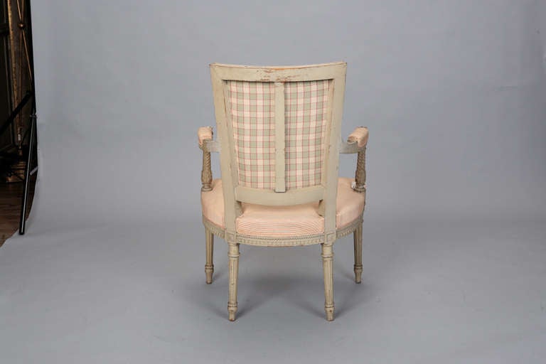 Upholstery Pair Circa 1900 Louis XVI Style Armchairs