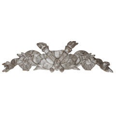 French Silver Gilt Carved Wood Architectural Fragment