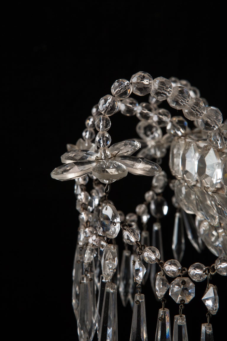 Swedish All Crystal Chandelier With Crystal Flower Petals 1