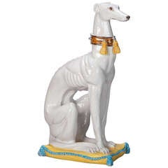 Retro Mid Century Italian Porcelain Greyhound