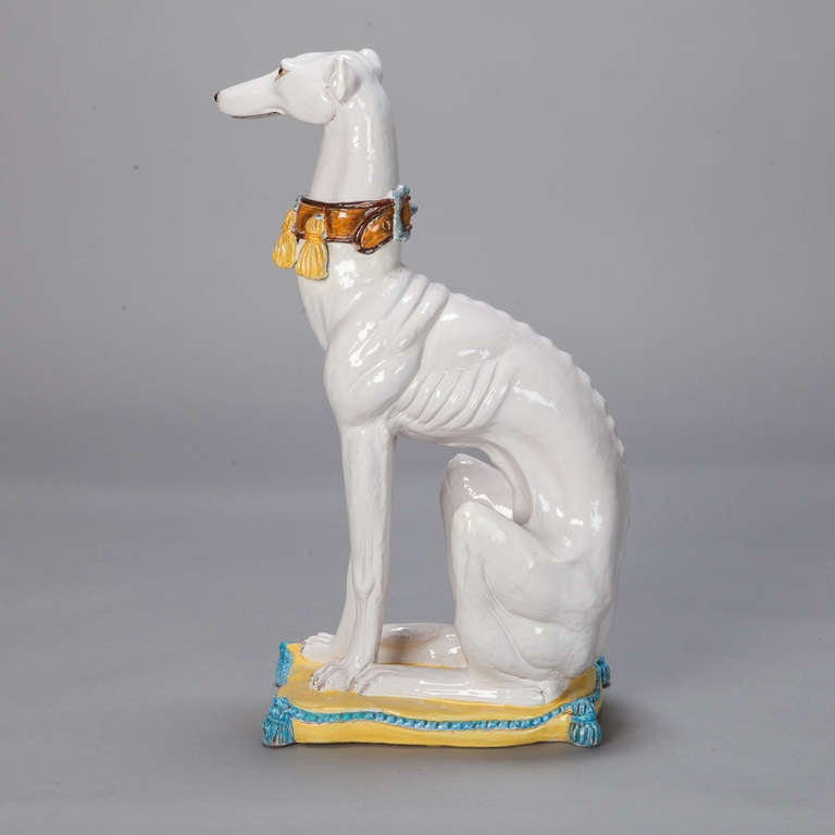 Mid-20th Century Mid Century Italian Porcelain Greyhound