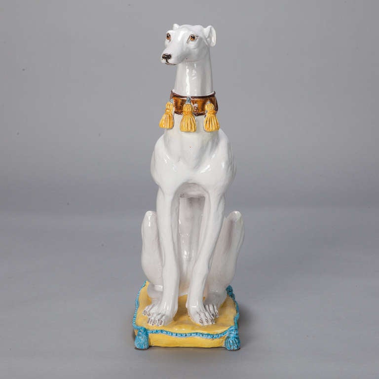 Mid Century Italian Porcelain Greyhound 1