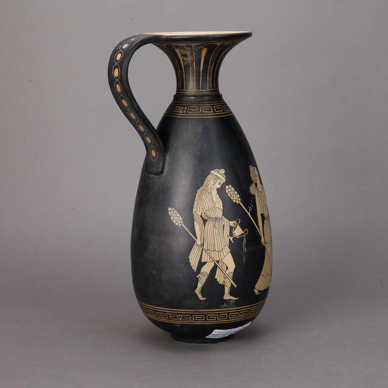 British Large Neo Classical Ewer with Etruscan Figures
