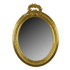 French Oval Gilt Mirror
