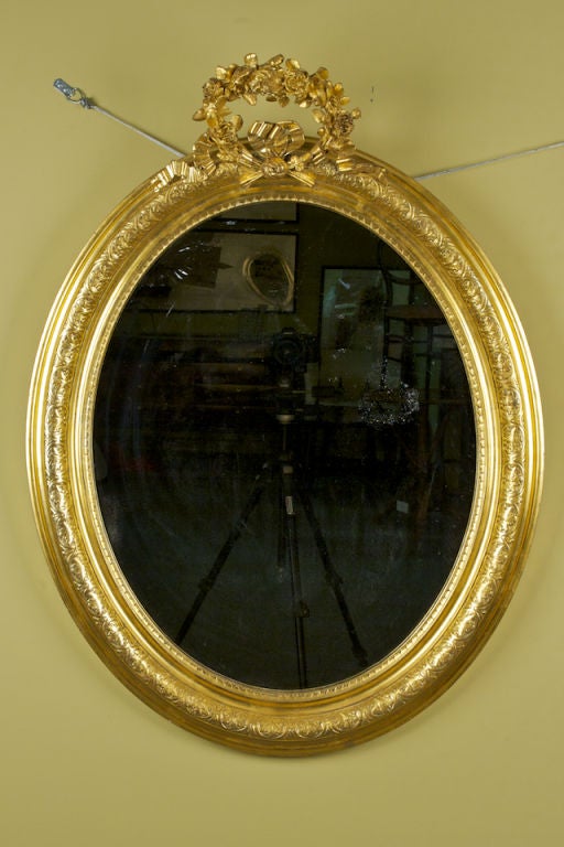 French Oval Gilt Mirror