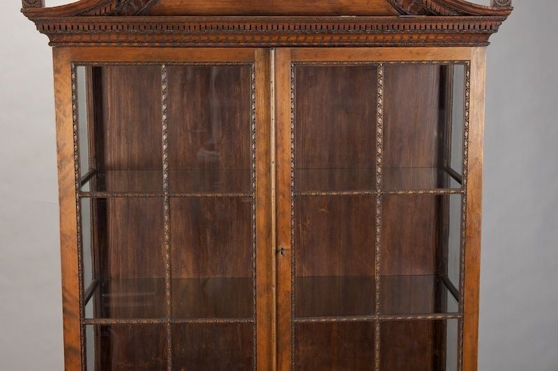 Chippendale Style Mahogany Display Cabinet on Stand