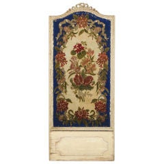 French Tapestry Panel in Painted White Wood Frame