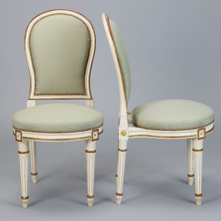 Set of Eight Louis XVI Style Chairs 4
